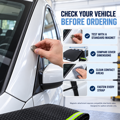 Car Windshield Protector Cover - Waterproof, All-Season Outdoor Wind Screen Shield for Most Vehicles (Snow, Ice, Frost, Dust, Rain Protection)
