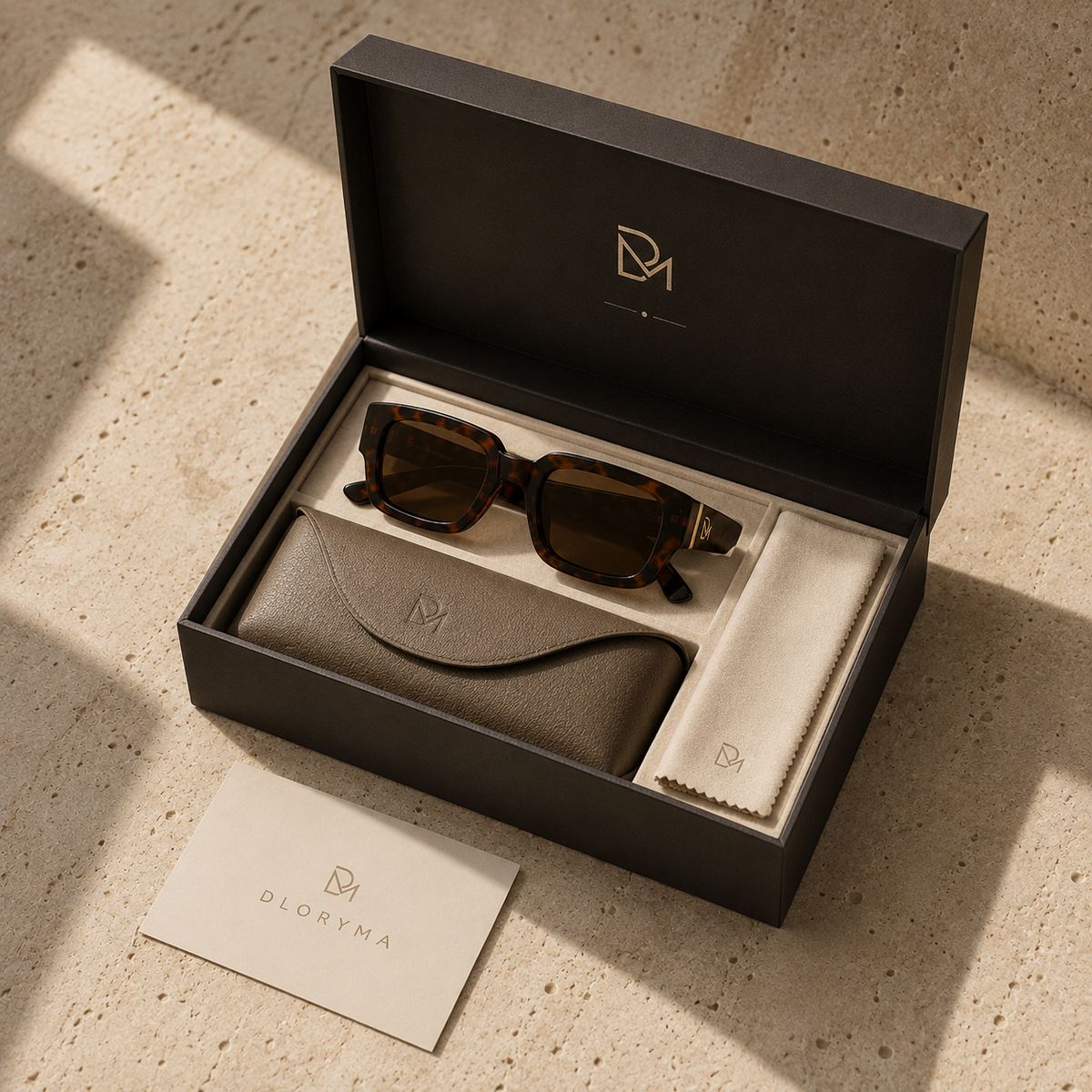 Dloryma®|Tortoiseshell Rectangle Sunglasses